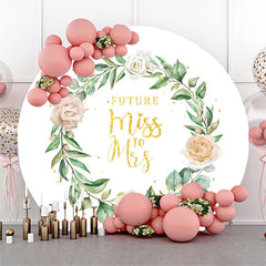 Lofaris Floral Boho Circle Bridal Shower Backdrop Cover