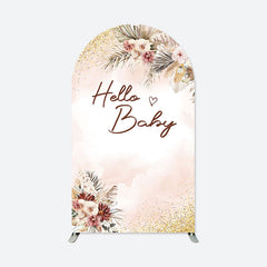 Lofaris Floral Boho Hello Baby Double Sided Arch Backdrop