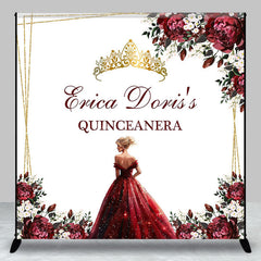 Lofaris Floral Crown Princess Custom Quinceanera Backdrop