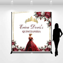 Lofaris Floral Crown Princess Custom Quinceanera Backdrop