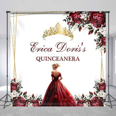 Lofaris Floral Crown Princess Custom Quinceanera Backdrop