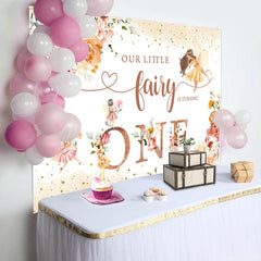 Lofaris Floral Fairy First Birthday Girl Party Backdrop