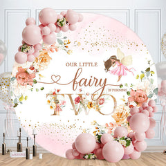 Lofaris Floral Fairy Round 2nd Birthday Backdrop For Girls