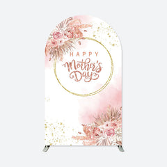 Lofaris Floral Glitter Happy Mothers Day Arch Backdrop for Event