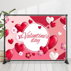 Lofaris Floral Heart Lovely Lines Valentines Day Backdrop