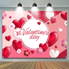 Lofaris Floral Heart Lovely Lines Valentines Day Backdrop