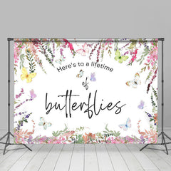 Lofaris Floral Heres To A Lifetime Of Butterflies Backdrop