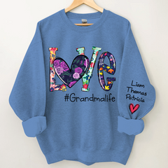 Lofaris Floral Love Grandma Life Personalized Sweatshirt