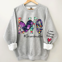 Lofaris Floral Love Grandma Life Personalized Sweatshirt