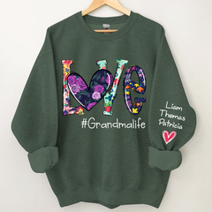 Lofaris Floral Love Grandma Life Personalized Sweatshirt