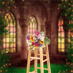 Lofaris Floral Meadow Door And Window Backdrop For Photo