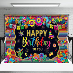 Lofaris Floral Mexican Fiesta Festival Theme Backdrop