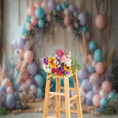 Lofaris Floral Pearl Balloons Coastal Cake Smash Backdrop