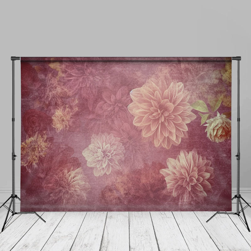 Lofaris Floral Pink Abstract Fine Art Backdrop For Maternity