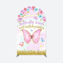 Lofaris Floral Rainbow Butterfly Arch Backdrop For Birthday