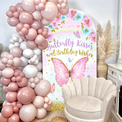 Lofaris Floral Rainbow Butterfly Arch Backdrop For Birthday