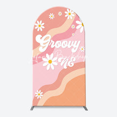 Lofaris Floral Rainbow Groovy One Birthday Arch Backdrop Kit