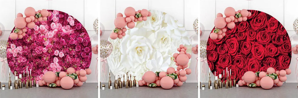 Round Floral Backdrops - Lofaris