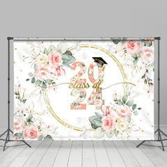 Lofaris Floral Sweet Class Of 2024 Graduation Backdrop