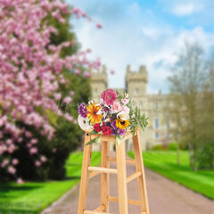 Lofaris Floral Trees Windsor Castle Spring Photo Backdrop