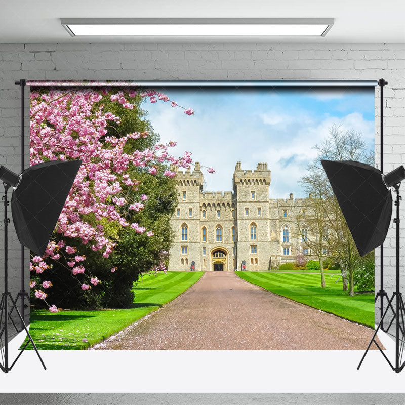 Lofaris Floral Trees Windsor Castle Spring Photo Backdrop