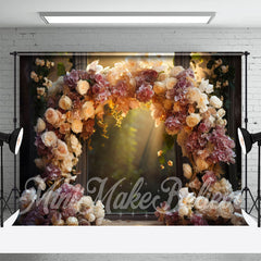 Lofaris Floral Vine Arch Door Bokeh Forest Flower Backdrop