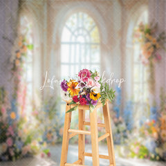 Lofaris Floral Warm Sunlight Window Backdrop For Wedding