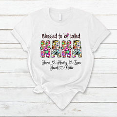 Lofaris Flower Blessed To Be Called Nana Mothers Day T-Shirt