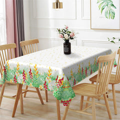 Lofaris Flower Bokeh Plant Edge Kitchen Rectangle Tablecloth