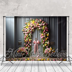 Lofaris Flower Bow Decoration Retro Door Spring Backdrop