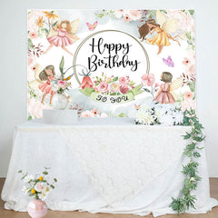 Lofaris Flower Fairy Fairyland Birthday Backdrop For Gril