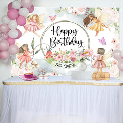 Lofaris Flower Fairy Fairyland Birthday Backdrop For Gril