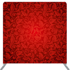 Lofaris Flower Pattern Classic Red Backdrop Cover For Decor