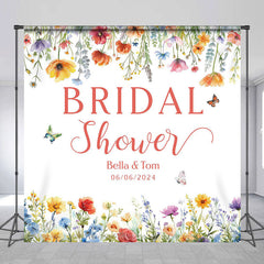 Lofaris Flowers Butterfly Custom Bridal Shower Backdrop