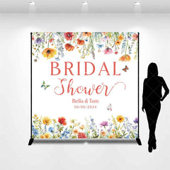 Lofaris Flowers Butterfly Custom Bridal Shower Backdrop