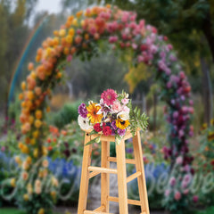 Lofaris Flowers Decorated Arch Path Wedding Photo Backdrop