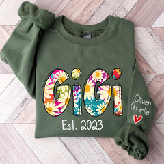 Lofaris Gigi Est Year And Grandkids Custom Name CTH01 Sweatshirt