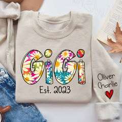 Lofaris Gigi Est Year And Grandkids Custom Name CTH01 Sweatshirt