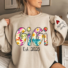 Lofaris Gigi Est Year And Grandkids Custom Name CTH01 Sweatshirt