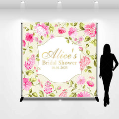 Lofaris Flowers Light Green Custom Bridal Shower Backdrop