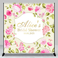 Lofaris Flowers Light Green Custom Bridal Shower Backdrop