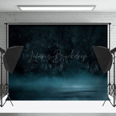 Lofaris Foggy Black Forest Horror Night Halloween Backdrop