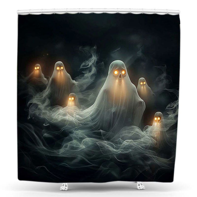 Lofaris Foggy Ghost Halloween Bathroom Decor Shower Curtain