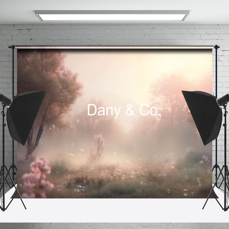 Lofaris Foggy Jungle Bubbles Spring Photography Backdrop