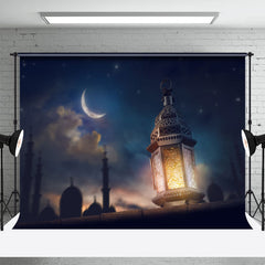 Lofaris Foggy Night Lantern Ramadan Rubarak Backdrop