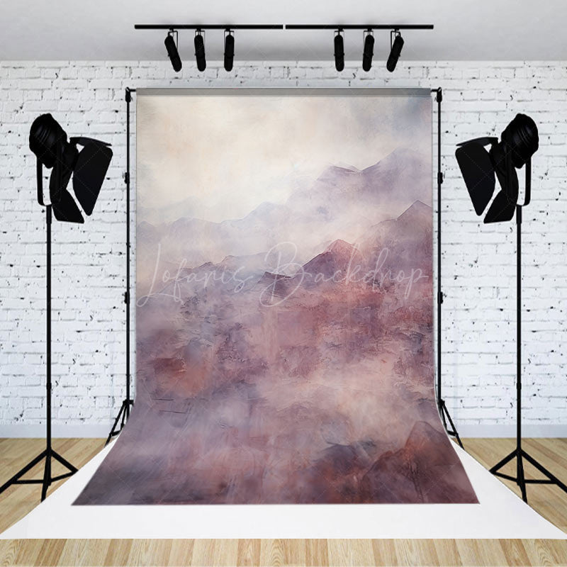 Lofaris Foggy Purple Ink Landscape Painting Photo Backdrop