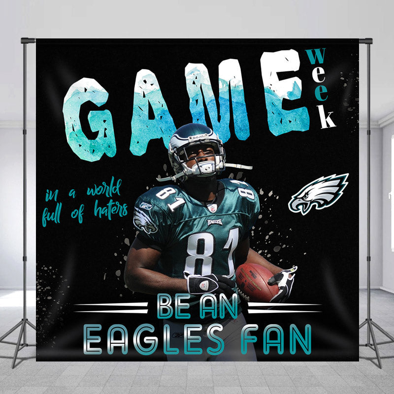 Lofaris Football Eagles Fan Game Week Personalized Backdrop