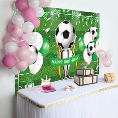 Lofaris Football Field Balloons Sports Birthday Backdrop