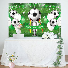 Lofaris Football Field Balloons Sports Birthday Backdrop