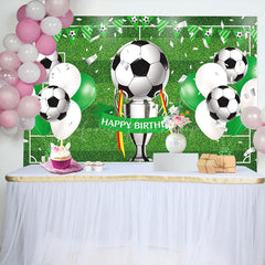 Lofaris Football Field Balloons Sports Birthday Backdrop